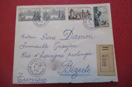 FRANCE LETTRE RECOMMANDEE  Du  06 15 1956   Venelles Pour Bizerte - Storia Postale