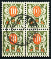 SCHWEIZ PORTO Nr 43x Zentrisch Gestempelt VIERERBLOCK X631FF2 - Strafportzegels