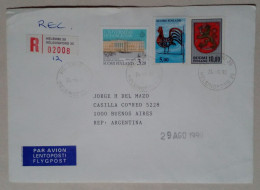 Finlande - Enveloppe Aérienne Diffusée Sur Le Thème De L'héraldique (1990). - Used Stamps