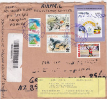 UGANDA 2024 Cover To USAw/ 2023 Stamp RETURNED To Sender  With Registration Slip - OUGANDA - Oeganda (1962-...)