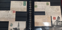 SAONE & LOIRE : Lot De 142 Lettres Ou Cartes Postales Avec Oblitérations Des Petits Bureaux De Saône Et Loire - 1877-1920: Semi-moderne Periode