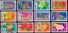 Etats-Unis / United States (Scott No.3895a-l - Nouvel Année Chinoise / Chinese New Year) (o) Set Of 12 - Gebruikt