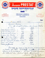 Facture Lettre à Entête 1945 "Jacques Prestat - Garage Paris-Deauville à Evreux" Surcarburant Azur - 1900 – 1949