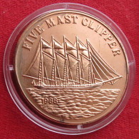 Laos 10 Kip 1988 Sail Ship Clipper Copper - Laos