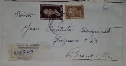 Argentine - Enveloppe Circulée Avec Des Timbres Thématiques D'Eva Perón (1954) - Famous Ladies