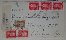 Argentine - Enveloppe Circulée Avec Des Timbres Thématiques D'Eva Perón (1953) - Mujeres Famosas