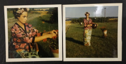 Photos Vintage Femme Fleur Cheveux Fleur Jardin Women Beautiful Girl Kodak Photo - Pin-up