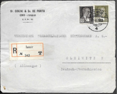 Turkey Izmir Registered Cover Front Mailed To Germany 1933. 30K Rate Ataturk Stamps - Briefe U. Dokumente