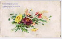CPA - BOUQUET DE CHRISANTHÈMES À DESTINATION DE SAVIGNY LES BEAUNE (2150)_CP552 - Flowers