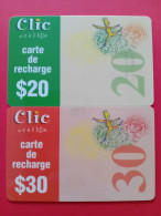 LEBANON Dancer - Clic De Cellis Recharge Card 20 And 30$ Exp.date 31/12/99 Used  (BA40623 - Libano