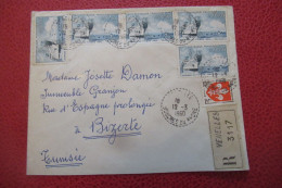 FRANCE LETTRE RECOMMANDEE  Du  12 03 1960  Venelles Pour Bizerte - Cartas & Documentos