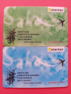 CARTE PREPAYEE STARTEC 50F Exp Date 31/12/00 Et 100F Exp Date 01/02/2001 Used  (BA40623 - Otros & Sin Clasificación