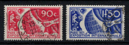 YV 326 & 327 Oblitérés , Exposition Internationale De Paris 1937 , Cote 13 Euros - Oblitérés