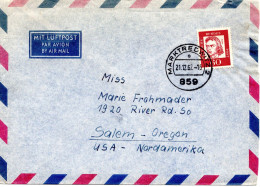79048 - Bund - 1962 - 60Pfg Schiller EF A LpBf MARKTREDWITZ -> Salem, OR (USA) - Cartas & Documentos