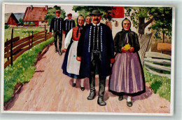 39152911 - Schwarzwald  Musterkarte AK - Costumes