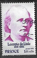1978 Francia Personajes Leconte De Lisle 1v. - Gebruikt
