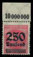 D-REICH INFLA Nr 295P OR Postfrisch ORA X6D624A - Unused Stamps
