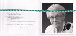 Marguerite Ghesquiere-Masil, Wervik 1911, 2015. Honderdjarige. Foto - Décès