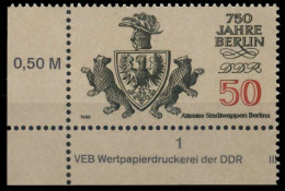 DDR 1986 Nr 3025 Postfrisch ECKE-ULI X0D2756 - Ungebraucht