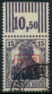 BES. 1WK D-MV RUMÄNIEN Nr 1 WOR 3-7-3 Gestempelt X42D562 - Occupazione 1914 – 18