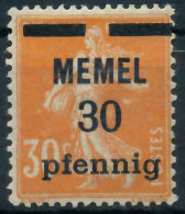 MEMEL 1920 Nr 21z Ungebraucht X4478B6 - Memelgebiet 1923