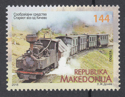 Macedonia 2018 Railroad To Kichevo Trains Steam Engines Locomotives Narrow Gauge Transportation Railways, MNH - Macedonia Del Norte