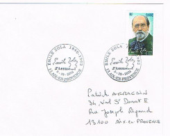 13 AIX En PROVENCE  Timbre YT3524 - Emile ZOLA Oblitération 1er Jour 5/10/2002  Thème: Ecrivain 188 - Commemorative Postmarks
