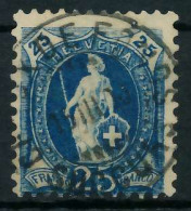 SCHWEIZ STEHENDE HELVETIA Nr 67Ca Zentrisch Gestempelt X6B633A - Used Stamps