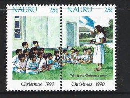 Nauru 1990 Christmas Joined Pair MNH - Nauru