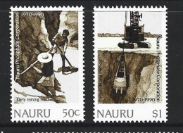 Nauru 1990 Phosphate Industry Set Of 2 MNH - Nauru