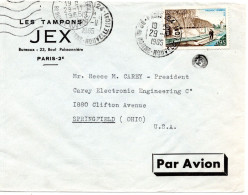 79055 - Frankreich - 1965 - 0,95F Vendee EF A LpBf PARIS -> Springfield, OH (USA) - Lettres & Documents