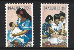 Nauru 1989 Christmas Set Of 2 MNH - Nauru