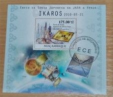 MOZAMBIQUE 2010, Ikaros, Space, Mi #B389, Souvenir Sheet, Used - Autres & Non Classés