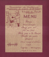 180524 - MILITARIA WW2 - MENU 1950 Congrès De Parisot Combattants Prisonniers De Guerre De St Antonin - Dessin - Menus