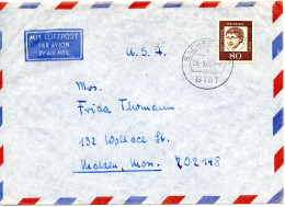 79057 - Bund - 1965 - 80Pfg Kleist EF A LpBf SACHSEN... -> Malden, MA (USA) - Lettres & Documents