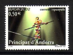 ANDORRA (SPAN) MI-NR. 290 POSTFRISCH(MINT) EUROPA 2002 ZIRKUS SEILTÄNZER - 2002
