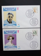 BERLIN MI-NR. 848-849 FDC(FIDACOS) BERÜHMTE FRAUEN 1989 CECILE VOGT FANNY HENSEL - Andere & Zonder Classificatie