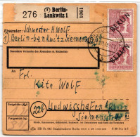 Berlin 14 Auf Brief Als Mehrfachfrankatur Paketkarte #JX585 - Sonstige & Ohne Zuordnung