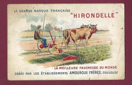 180524 - CARTE DE VISITE - 31 TOULOUSE Ets AMOUROUX Charrue Hirondelle Machine Agricole Paysan Boeuf - Toulouse