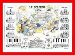 CPSM/gf MUSIQUE. Le Solfège. Illustrateur Monique TOUVAY. * 9021 - Other & Unclassified