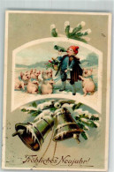 10710011 - Schweine Kind Sekt Glocke - Neujahr