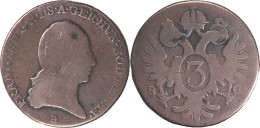 AUTRICHE - 1800 - 3 Kreuzer - François II - Kremnica (B) - 20-038 - Austria