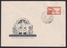 .Yugoslavia, 1956-10-24, Croatia, Zagreb, United Nations Day, Special Postmark & Cover - Andere & Zonder Classificatie
