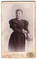 Fotografie Ernst Sonntag, Dresden-Trauchau, Ahorn-Strasse 7, Portrait Bürgerliche Dame Im Kleid  - Anonyme Personen