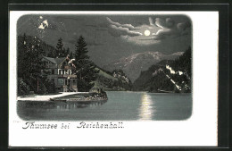 Lithographie Thumsee B. Reichenhall, See Bei Nacht  - Bad Reichenhall