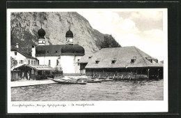 AK Berchtesgaden, St. Bartholomä, Bootsanleger  - Berchtesgaden