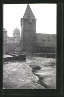 AK Nürnberg, Hochwasser-Katastrophe 5. Februar 1909, Am Bergauerplatz  - Überschwemmungen