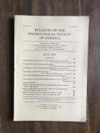 Bulletin Of The Seismological Society Of America - Vol.42 - Number 3 - July 1952 - Sonstige & Ohne Zuordnung