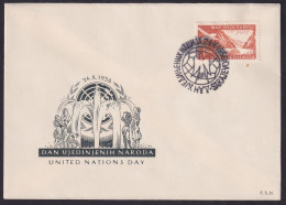 .Yugoslavia, 1956-10-24, Bosnia, Sarajevo, United Nations Day, Special Postmark & Cover - Andere & Zonder Classificatie