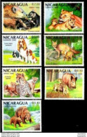 21161  Felins - Bears - Dogs - Nicaragua Yv 1504-07 + PA - MNH - 1,65 . (8) - Andere & Zonder Classificatie